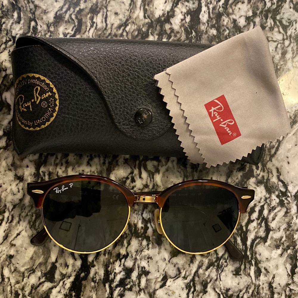 RayBan Womens Clubround Classic Polarized Sunglasses